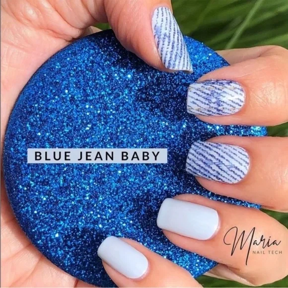 *Retired* Color Street: Blue Jean Baby | Denim Pastel Pale Spring Summer Design - Picture 1 of 13